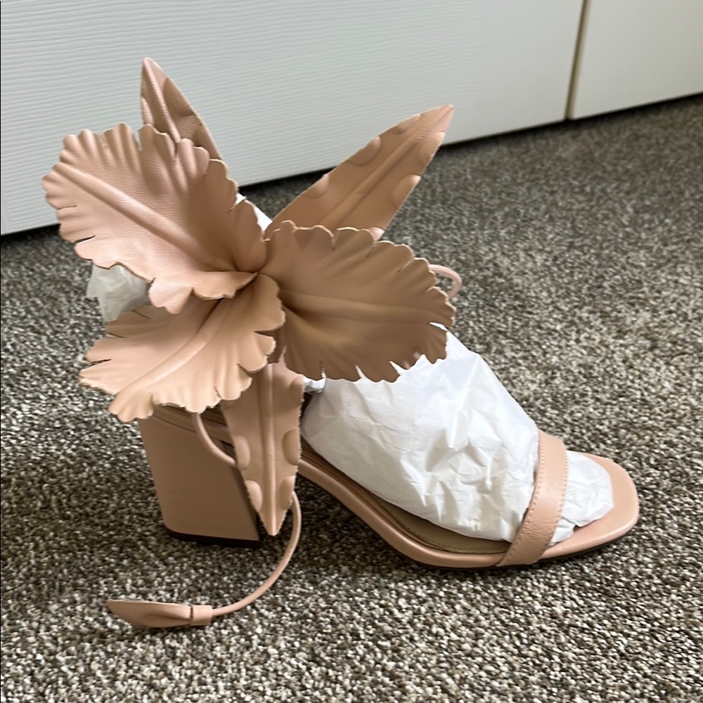 Cecelia New York Blush Pink Hibiscus Heels